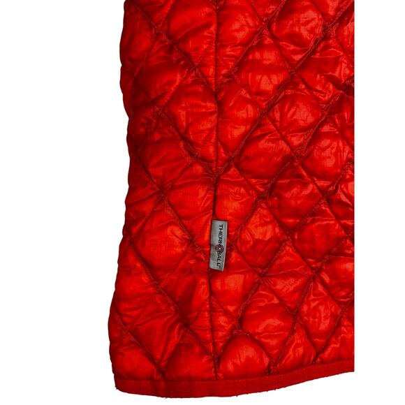 The North Face Thermoball Vest Womens M Blaze Orange Puffer Zip Pocket Outdoorsy - Picture 7 of 10